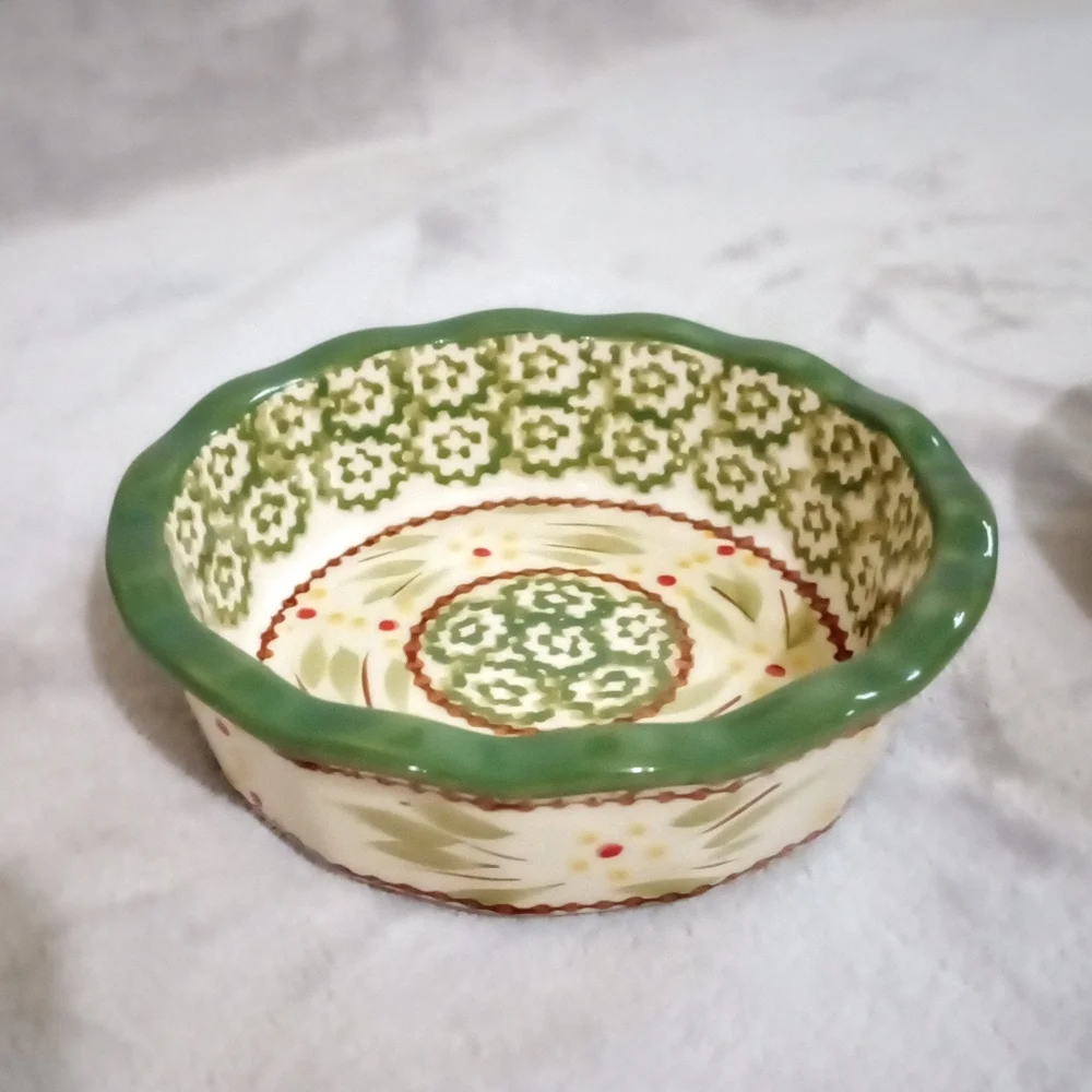 Temptations By Tara Oven To Table Mini Pie Bakers Old World Green